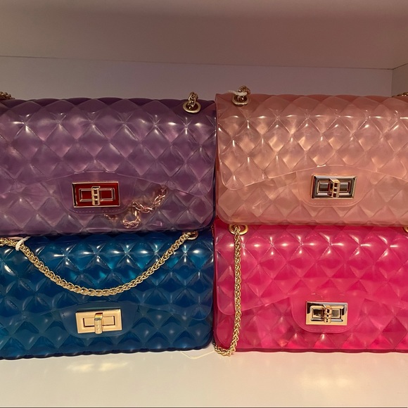 Clear color jellybean clutches - Picture 2 of 2